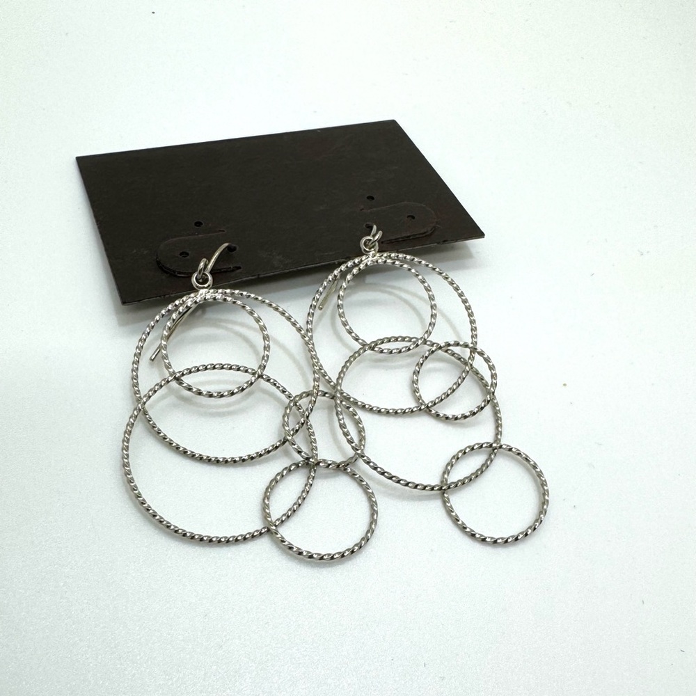 The Limited - Silver Drop Earrings - Vintage